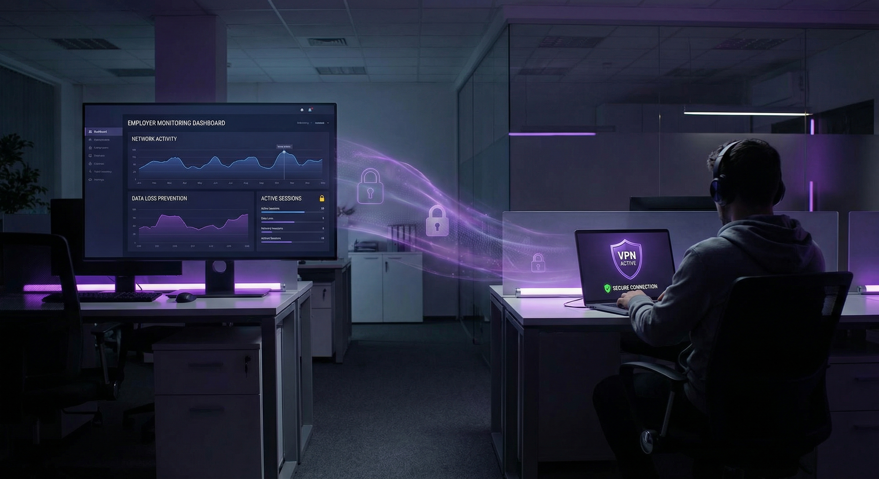 Employee workplace privacy and VPN protection