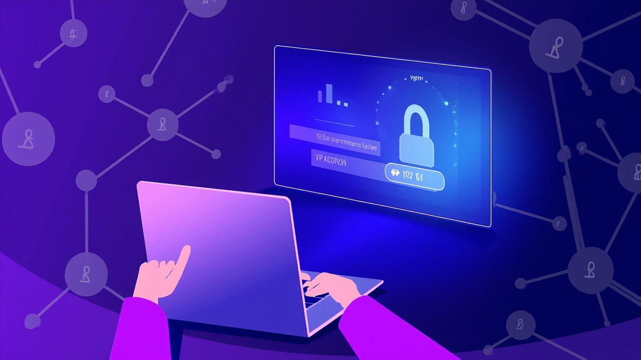 Person browsing anonymously with IP address hidden by VPN encryption