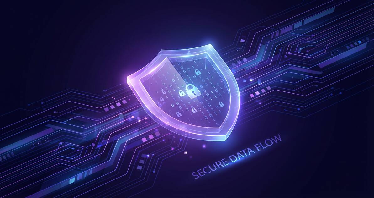 Encrypted data streams protected by VPN encryption shield