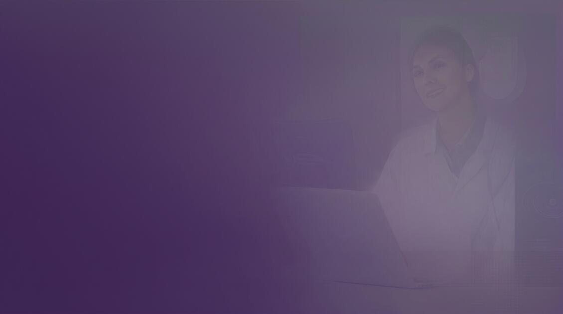 Healthcare worker using laptop with VPN protection shield and patient data security