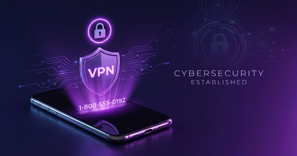 Secure smartphone with VPN shield protecting phone number and identity