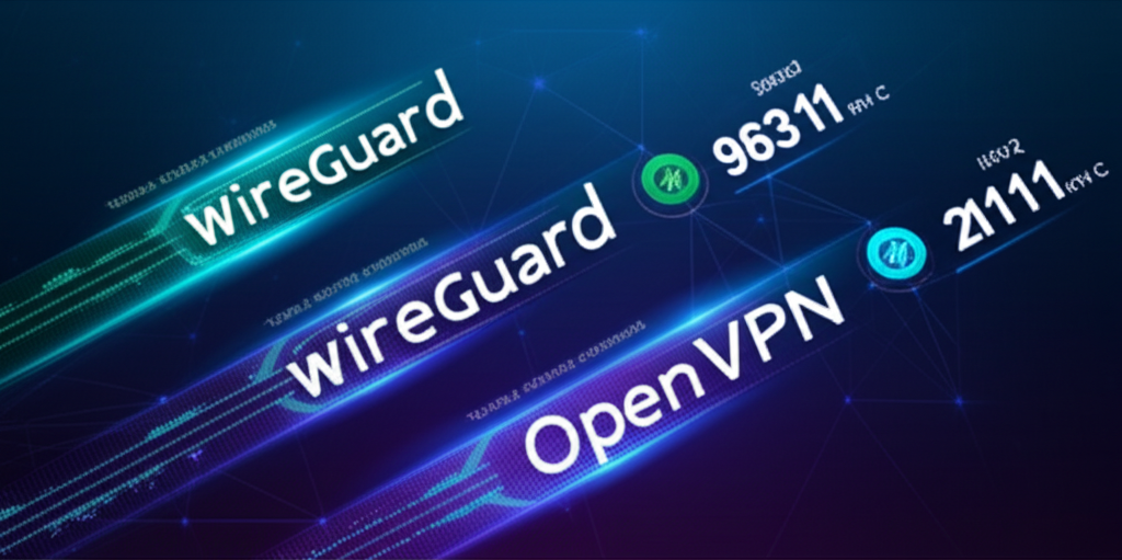Comparison of VPN protocols showing speed and security metrics