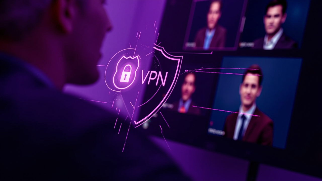 Secure video conference with VPN protection and encrypted connections