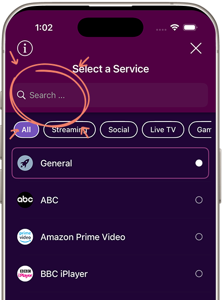 Step 3: Search for ABC and Connect